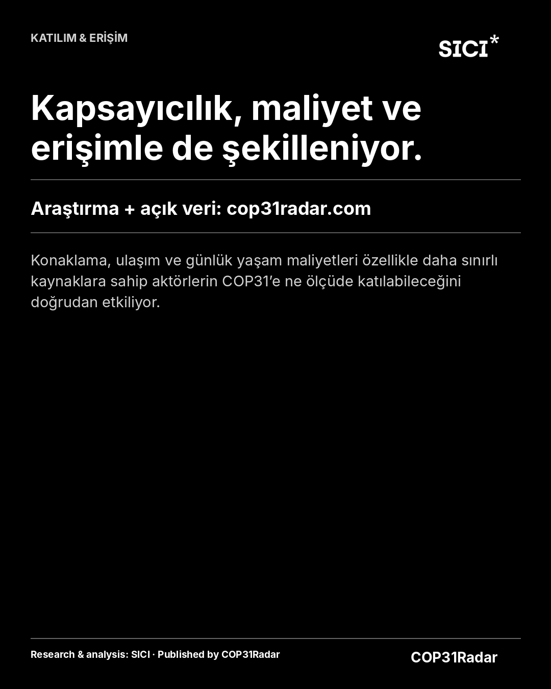 COP31 katılım ve erişim